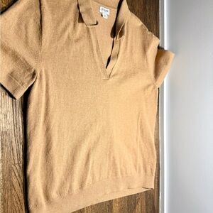 J. Crew Tan Short Sleeve Sweater
